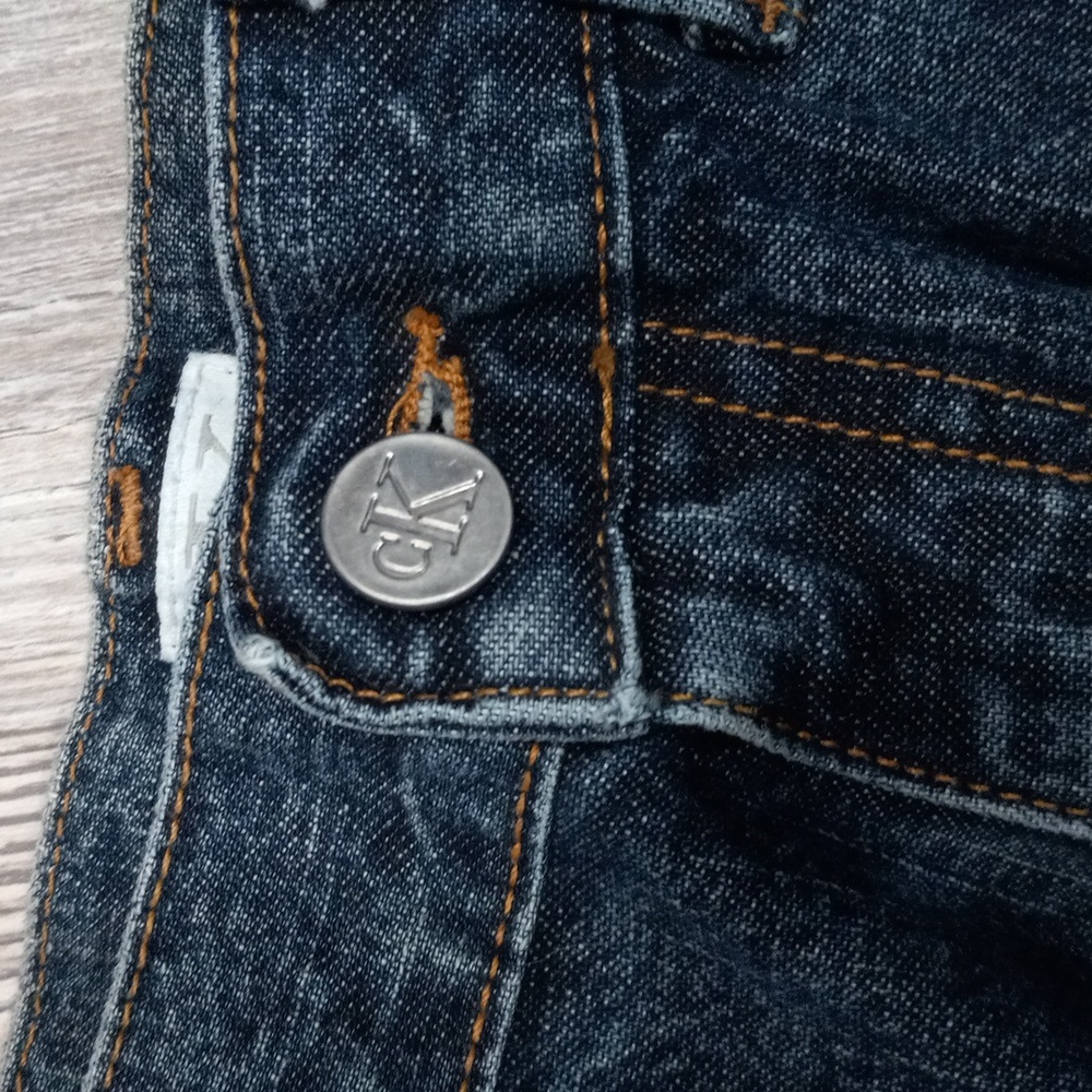 Calvin Klein Blue Flare & Wide Leg Jeans - Picture 11 of 14